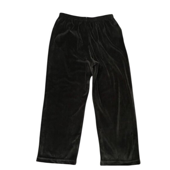 Alfred Dunner Cabin Fever Black Velvet Pants Sz 10P #264G - Picture 9 of 12
